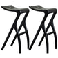 Solid Wood Bar Stool Backrless Counter Stool for Living Room Black 2 Piece Set Clearhalo 'Bar Furniture' 'Bar Stools' 'bar_stools' 'furn' 'furn_bar_stools' 'Furniture' 'Kitchen & Dining Furniture' 6746482