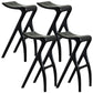 Solid Wood Bar Stool Backrless Counter Stool for Living Room Black 4 Piece Set Clearhalo 'Bar Furniture' 'Bar Stools' 'bar_stools' 'furn' 'furn_bar_stools' 'Furniture' 'Kitchen & Dining Furniture' 6746483
