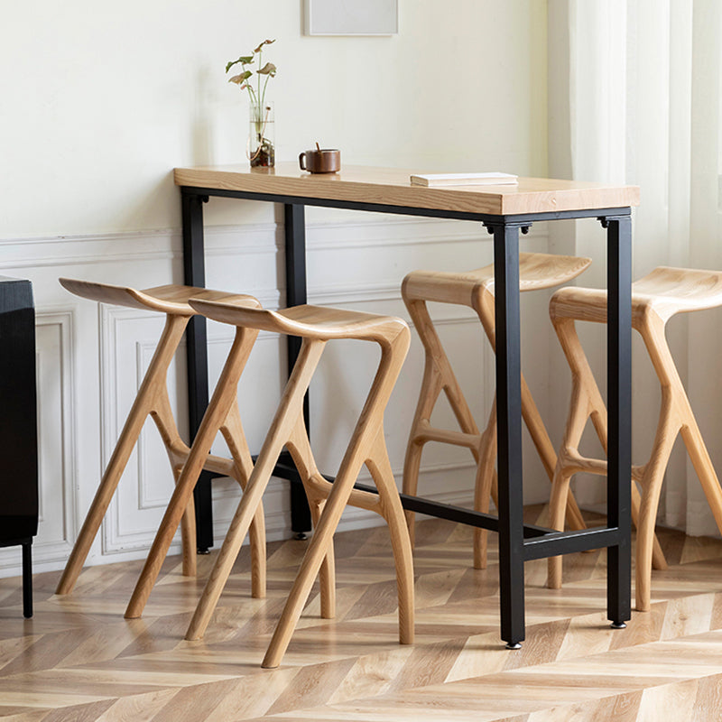 Solid Wood Bar Stool Backrless Counter Stool for Living Room Clearhalo 'Bar Furniture' 'Bar Stools' 'bar_stools' 'furn' 'furn_bar_stools' 'Furniture' 'Kitchen & Dining Furniture' 6746484