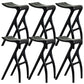 Solid Wood Bar Stool Backrless Counter Stool for Living Room Black 6 Piece Set Clearhalo 'Bar Furniture' 'Bar Stools' 'bar_stools' 'furn' 'furn_bar_stools' 'Furniture' 'Kitchen & Dining Furniture' 6746486