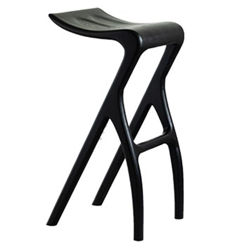 Solid Wood Bar Stool Backrless Counter Stool for Living Room Black 1 Piece Clearhalo 'Bar Furniture' 'Bar Stools' 'bar_stools' 'furn' 'furn_bar_stools' 'Furniture' 'Kitchen & Dining Furniture' 6746489