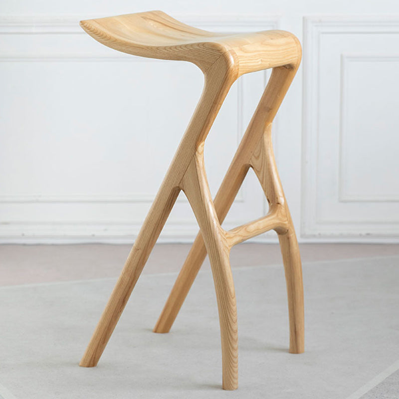 Solid Wood Bar Stool Backrless Counter Stool for Living Room Clearhalo 'Bar Furniture' 'Bar Stools' 'bar_stools' 'furn' 'furn_bar_stools' 'Furniture' 'Kitchen & Dining Furniture' 6746494