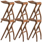 Solid Wood Bar Stool Backrless Counter Stool for Living Room Nut-Brown 6 Piece Set Clearhalo 'Bar Furniture' 'Bar Stools' 'bar_stools' 'furn' 'furn_bar_stools' 'Furniture' 'Kitchen & Dining Furniture' 6746503