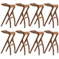 Solid Wood Bar Stool Backrless Counter Stool for Living Room Nut-Brown 8 Piece Set Clearhalo 'Bar Furniture' 'Bar Stools' 'bar_stools' 'furn' 'furn_bar_stools' 'Furniture' 'Kitchen & Dining Furniture' 6746504