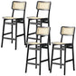 Modern Solid Wood Counter Chair Armless Bar and Counter Stool Black 4 Piece Set Clearhalo 'Bar Furniture' 'Bar Stools' 'bar_stools' 'furn' 'furn_bar_stools' 'Furniture' 'Kitchen & Dining Furniture' 6746580