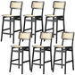 Modern Solid Wood Counter Chair Armless Bar and Counter Stool Black 6 Piece Set Clearhalo 'Bar Furniture' 'Bar Stools' 'bar_stools' 'furn' 'furn_bar_stools' 'Furniture' 'Kitchen & Dining Furniture' 6746581