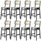 Modern Solid Wood Counter Chair Armless Bar and Counter Stool Black 8 Piece Set Clearhalo 'Bar Furniture' 'Bar Stools' 'bar_stools' 'furn' 'furn_bar_stools' 'Furniture' 'Kitchen & Dining Furniture' 6746584