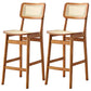 Modern Solid Wood Counter Chair Armless Bar and Counter Stool Brown 2 Piece Set Clearhalo 'Bar Furniture' 'Bar Stools' 'bar_stools' 'furn' 'furn_bar_stools' 'Furniture' 'Kitchen & Dining Furniture' 6746588