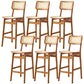 Modern Solid Wood Counter Chair Armless Bar and Counter Stool Brown 6 Piece Set Clearhalo 'Bar Furniture' 'Bar Stools' 'bar_stools' 'furn' 'furn_bar_stools' 'Furniture' 'Kitchen & Dining Furniture' 6746591