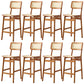 Modern Solid Wood Counter Chair Armless Bar and Counter Stool Brown 8 Piece Set Clearhalo 'Bar Furniture' 'Bar Stools' 'bar_stools' 'furn' 'furn_bar_stools' 'Furniture' 'Kitchen & Dining Furniture' 6746593