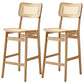 Modern Solid Wood Counter Chair Armless Bar and Counter Stool Wood 2 Piece Set Clearhalo 'Bar Furniture' 'Bar Stools' 'bar_stools' 'furn' 'furn_bar_stools' 'Furniture' 'Kitchen & Dining Furniture' 6746595