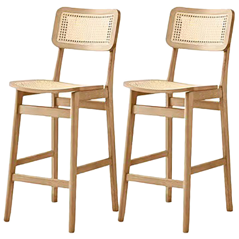 Modern Solid Wood Counter Chair Armless Bar and Counter Stool Wood 2 Piece Set Clearhalo 'Bar Furniture' 'Bar Stools' 'bar_stools' 'furn' 'furn_bar_stools' 'Furniture' 'Kitchen & Dining Furniture' 6746595