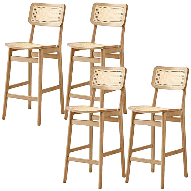 Modern Solid Wood Counter Chair Armless Bar and Counter Stool Wood 4 Piece Set Clearhalo 'Bar Furniture' 'Bar Stools' 'bar_stools' 'furn' 'furn_bar_stools' 'Furniture' 'Kitchen & Dining Furniture' 6746596