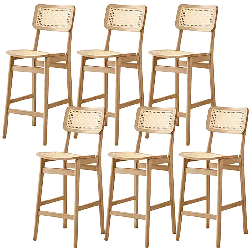 Modern Solid Wood Counter Chair Armless Bar and Counter Stool Wood 6 Piece Set Clearhalo 'Bar Furniture' 'Bar Stools' 'bar_stools' 'furn' 'furn_bar_stools' 'Furniture' 'Kitchen & Dining Furniture' 6746597
