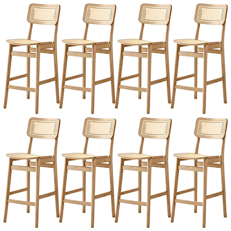 Modern Solid Wood Counter Chair Armless Bar and Counter Stool Wood 8 Piece Set Clearhalo 'Bar Furniture' 'Bar Stools' 'bar_stools' 'furn' 'furn_bar_stools' 'Furniture' 'Kitchen & Dining Furniture' 6746598