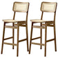 Modern Solid Wood Counter Chair Armless Bar and Counter Stool Walnut 2 Piece Set Clearhalo 'Bar Furniture' 'Bar Stools' 'bar_stools' 'furn' 'furn_bar_stools' 'Furniture' 'Kitchen & Dining Furniture' 6746600