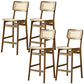 Modern Solid Wood Counter Chair Armless Bar and Counter Stool Walnut 4 Piece Set Clearhalo 'Bar Furniture' 'Bar Stools' 'bar_stools' 'furn' 'furn_bar_stools' 'Furniture' 'Kitchen & Dining Furniture' 6746601