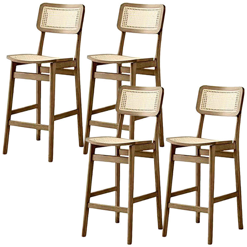 Modern Solid Wood Counter Chair Armless Bar and Counter Stool Walnut 4 Piece Set Clearhalo 'Bar Furniture' 'Bar Stools' 'bar_stools' 'furn' 'furn_bar_stools' 'Furniture' 'Kitchen & Dining Furniture' 6746601