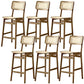 Modern Solid Wood Counter Chair Armless Bar and Counter Stool Walnut 6 Piece Set Clearhalo 'Bar Furniture' 'Bar Stools' 'bar_stools' 'furn' 'furn_bar_stools' 'Furniture' 'Kitchen & Dining Furniture' 6746602