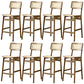 Modern Solid Wood Counter Chair Armless Bar and Counter Stool Walnut 8 Piece Set Clearhalo 'Bar Furniture' 'Bar Stools' 'bar_stools' 'furn' 'furn_bar_stools' 'Furniture' 'Kitchen & Dining Furniture' 6746603