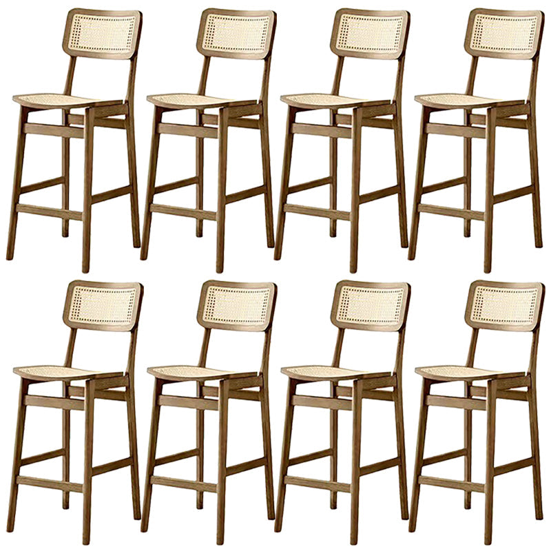 Modern Solid Wood Counter Chair Armless Bar and Counter Stool Walnut 8 Piece Set Clearhalo 'Bar Furniture' 'Bar Stools' 'bar_stools' 'furn' 'furn_bar_stools' 'Furniture' 'Kitchen & Dining Furniture' 6746603