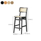 Modern Solid Wood Counter Chair Armless Bar and Counter Stool Clearhalo 'Bar Furniture' 'Bar Stools' 'bar_stools' 'furn' 'furn_bar_stools' 'Furniture' 'Kitchen & Dining Furniture' 6746605