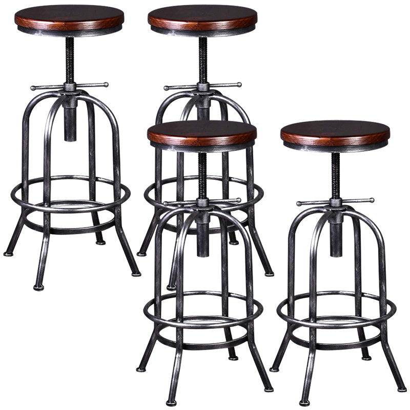 Tableros de barras industriales taburetes de barra de altura ajustable con base de metal