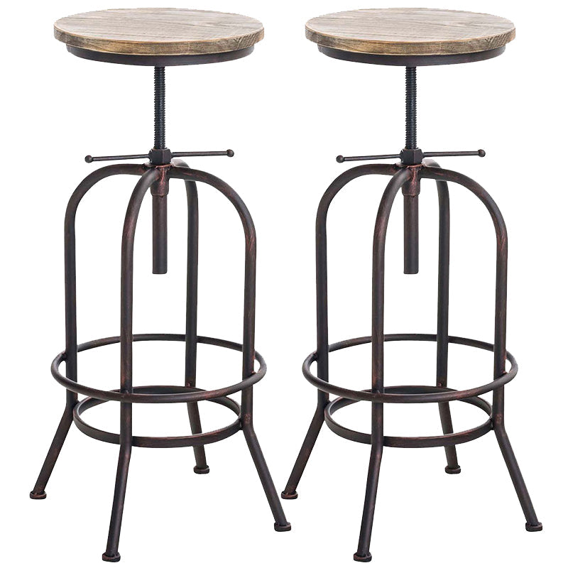 Tableros de barras industriales taburetes de barra de altura ajustable con base de metal