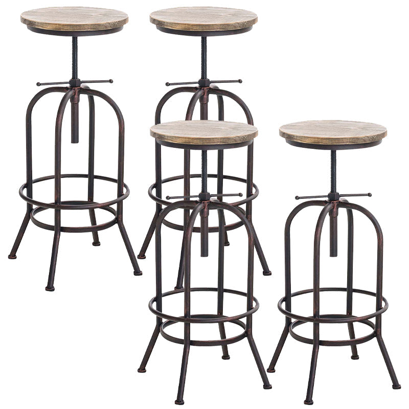 Tableros de barras industriales taburetes de barra de altura ajustable con base de metal