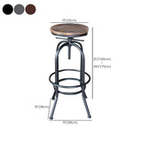 Industrial Barstools Adjustable Height Bar Stools with Metal Base