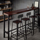 Contemporary Square Dining Stools Metal Bar Stools with Metal Base