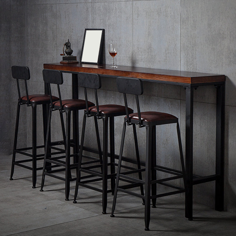 Contemporary Square Dining Stools Metal Bar Stools with Metal Base