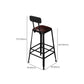 Contemporary Square Dining Stools Metal Bar Stools with Metal Base