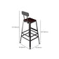 Contemporary Square Dining Stools Metal Bar Stools with Metal Base