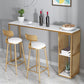 Glam Round Metal Bar Stools Low Back Dining Stools with Footrest