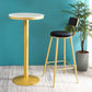 Metal Low Back Dining Stools Glam Armless Bar Stools with Gold Metal Base Black-Gold 1 Piece Clearhalo 'Bar Furniture' 'Bar Stools' 'bar_stools' 'furn' 'furn_bar_stools' 'Furniture' 'Kitchen & Dining Furniture' 6746793