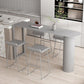 Faux Leather Armless Dining Stools Contemporary Bar Stools with Metal Base Clearhalo 'Bar Furniture' 'Bar Stools' 'bar_stools' 'furn' 'furn_bar_stools' 'Furniture' 'Kitchen & Dining Furniture' 6746825