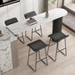 Faux Leather Armless Dining Stools Contemporary Bar Stools with Metal Base Clearhalo 'Bar Furniture' 'Bar Stools' 'bar_stools' 'furn' 'furn_bar_stools' 'Furniture' 'Kitchen & Dining Furniture' 6746828