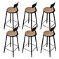 Wood Low Back Dining Stools Contemporary Armless Bar Stools with Footrest 6 Piece Set Clearhalo 'Bar Furniture' 'Bar Stools' 'bar_stools' 'furn' 'furn_bar_stools' 'Furniture' 'Kitchen & Dining Furniture' 6746935