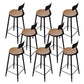 Wood Low Back Dining Stools Contemporary Armless Bar Stools with Footrest 8 Piece Set Clearhalo 'Bar Furniture' 'Bar Stools' 'bar_stools' 'furn' 'furn_bar_stools' 'Furniture' 'Kitchen & Dining Furniture' 6746937