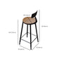 Wood Low Back Dining Stools Contemporary Armless Bar Stools with Footrest Clearhalo 'Bar Furniture' 'Bar Stools' 'bar_stools' 'furn' 'furn_bar_stools' 'Furniture' 'Kitchen & Dining Furniture' 6746941