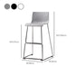 Faux Leathe Dining Stools Contemporary Bar Stools with Black Metal Base
