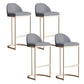 Glam Bucket Dining Stools Low Back Bar Stools with Gold Metal Base 4 Piece Set Clearhalo 'Bar Furniture' 'Bar Stools' 'bar_stools' 'furn' 'furn_bar_stools' 'Furniture' 'Kitchen & Dining Furniture' 6746968