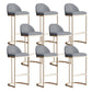 Glam Bucket Dining Stools Low Back Bar Stools with Gold Metal Base 8 Piece Set Clearhalo 'Bar Furniture' 'Bar Stools' 'bar_stools' 'furn' 'furn_bar_stools' 'Furniture' 'Kitchen & Dining Furniture' 6746972