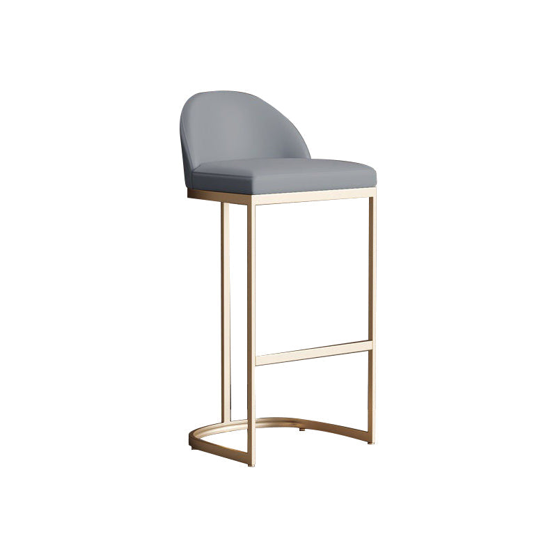 Glam Bucket Dining Stools Low Back Bar Stools with Gold Metal Base Clearhalo 'Bar Furniture' 'Bar Stools' 'bar_stools' 'furn' 'furn_bar_stools' 'Furniture' 'Kitchen & Dining Furniture' 6746974