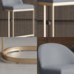 Glam Bucket Dining Stools Low Back Bar Stools with Gold Metal Base Clearhalo 'Bar Furniture' 'Bar Stools' 'bar_stools' 'furn' 'furn_bar_stools' 'Furniture' 'Kitchen & Dining Furniture' 6746976