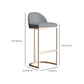 Glam Bucket Dining Stools Low Back Bar Stools with Gold Metal Base Clearhalo 'Bar Furniture' 'Bar Stools' 'bar_stools' 'furn' 'furn_bar_stools' 'Furniture' 'Kitchen & Dining Furniture' 6746977
