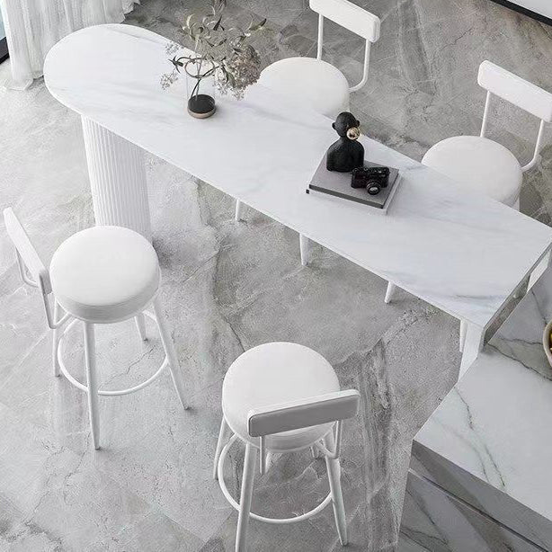 Metall Low Rücken -Esshocker glamlos -armlose Barhocker mit Kissen