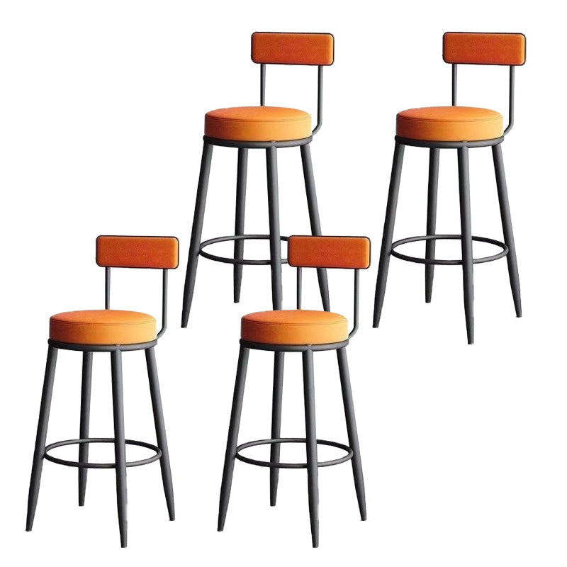 Metall Low Rücken -Esshocker glamlos -armlose Barhocker mit Kissen