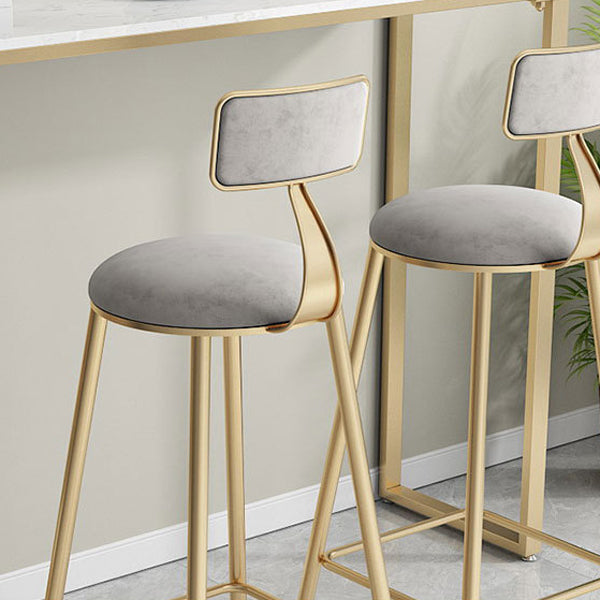 クッション付きの現代的なアームレスダイニングスツールメタルバースツール